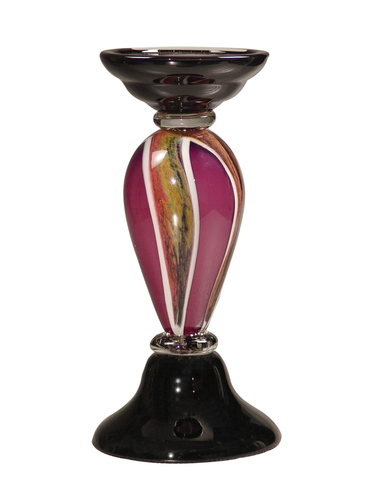 Melrose Small Hand Blown Art Glass Candle Holder