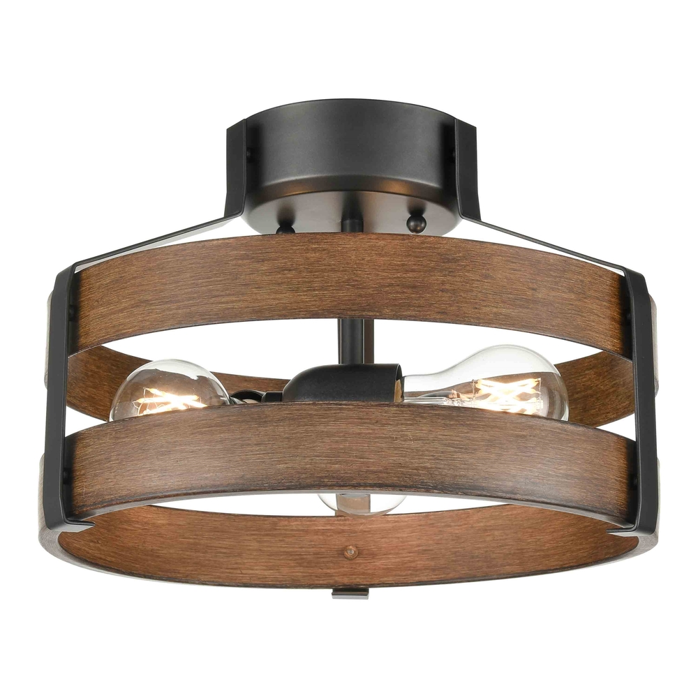 Fort Garry 3 Light Small Semi-Flush Mount