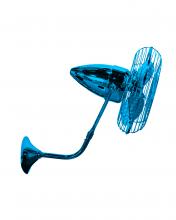 Matthews Fan Company BP-LTBLUE-MTL - Bruna Parede wall fan in Agua Marinha (Light Blue) finish.