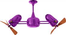 Matthews Fan Company DD-LTPURPLE-WD - Duplo Dinamico 360” rotational dual head ceiling fan in Ametista (Purple) finish with solid sust