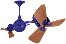 Matthews Fan Company IV-BLUE-WD - Italo Ventania 360° dual headed rotational ceiling fan in Safira (Blue) finish with solid sustain