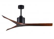 Matthews Fan Company MW-BK-WA-60 - Mollywood 6-speed contemporary ceiling fan in Matte Black finish with 60” solid walnut tone blad