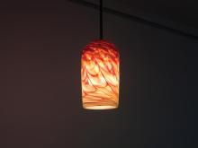 WPT Design ROSE-CYL-RH-BZ-47 - Rose Cylinder - Pendant - Incandescent 47" OA Drop-Red Hot