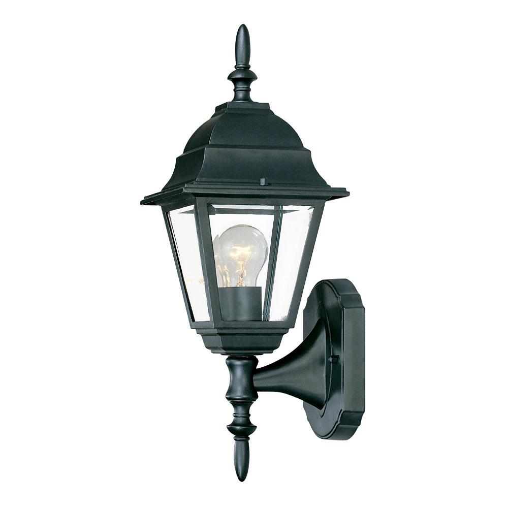 Builder's Choice Collection Wall-Mount 1-Light Outdoor Matte Black Fixture