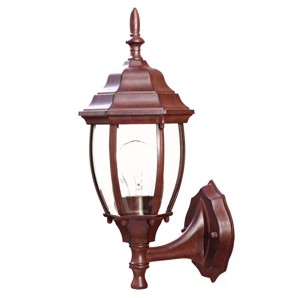 Wexford Collection Wall-Mount 1-Light Outdoor Burled Walnut Light Fixture