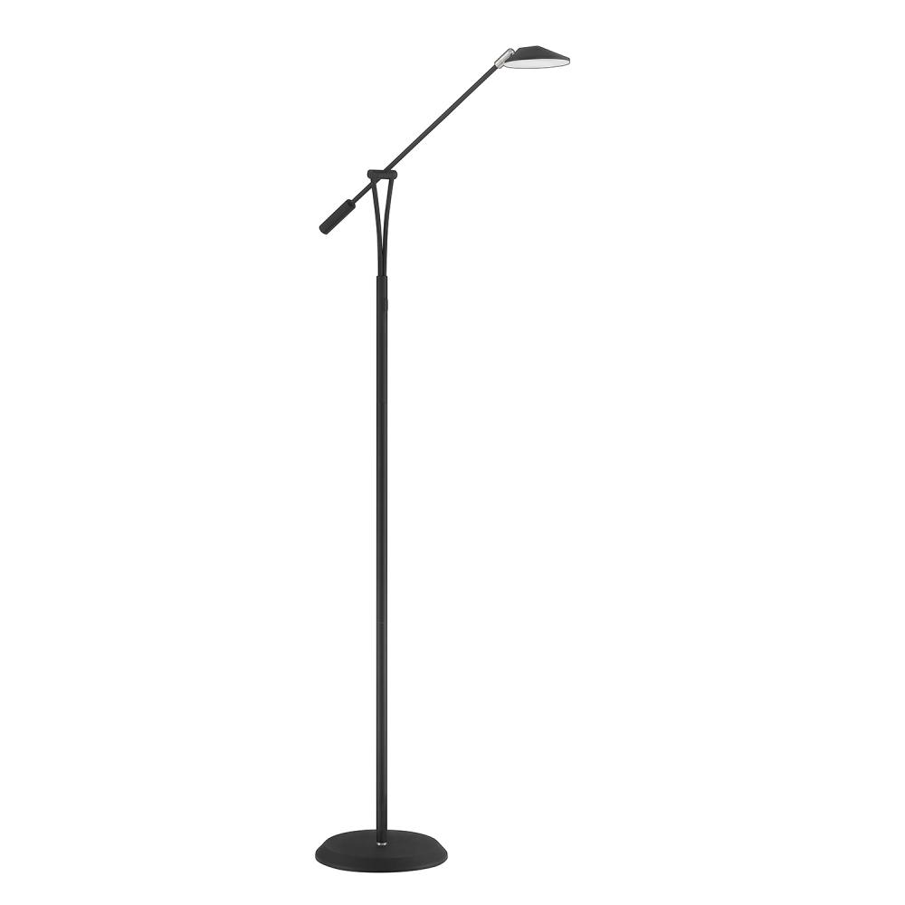 LAHOYA Black & Satin Nickel Floor Lamp