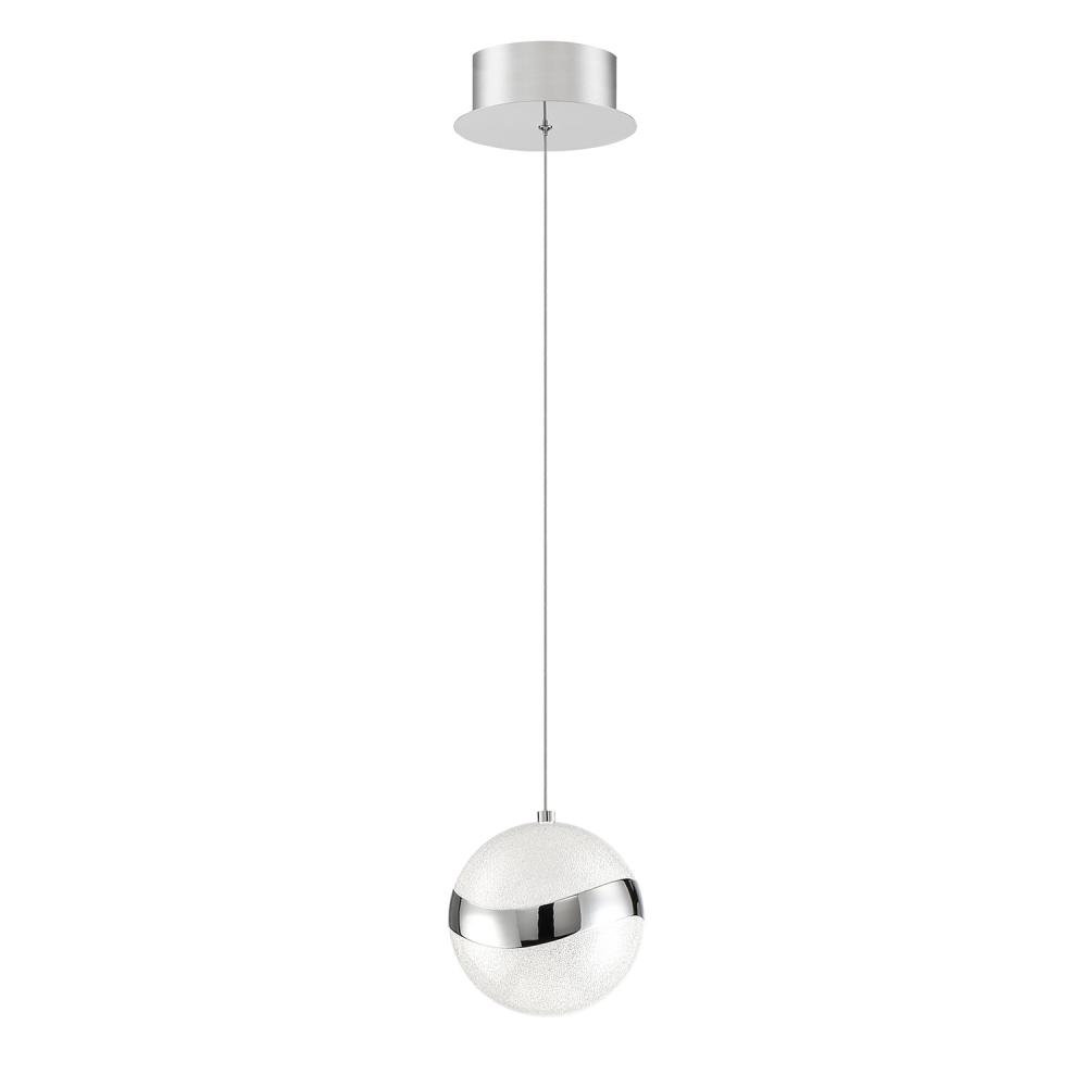 MYSTYKE 6 in. 1-Light Chrome LED Pendant