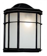  4484 BK - Andrews 1-Light Frosted Glass, Flush Mount Outdoor Pocket Lantern