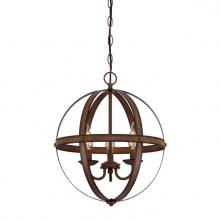 Westinghouse 6353600 - 3 Light Chandelier Barnwood Finish