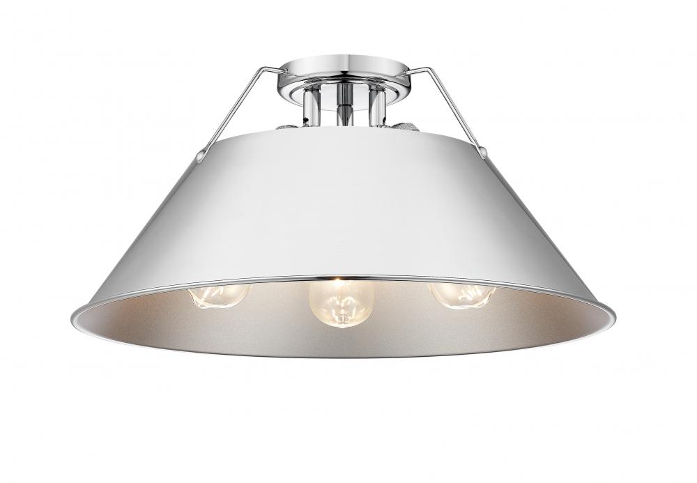 Orwell 3-Light Flush Mount in Chrome