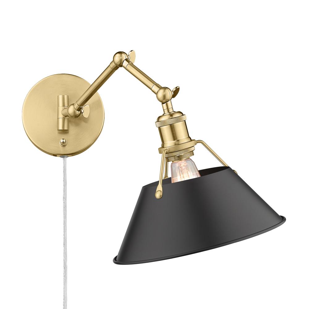 Orwell Articulating Wall Sconce in Brushed Champagne Bronze with Matte Black