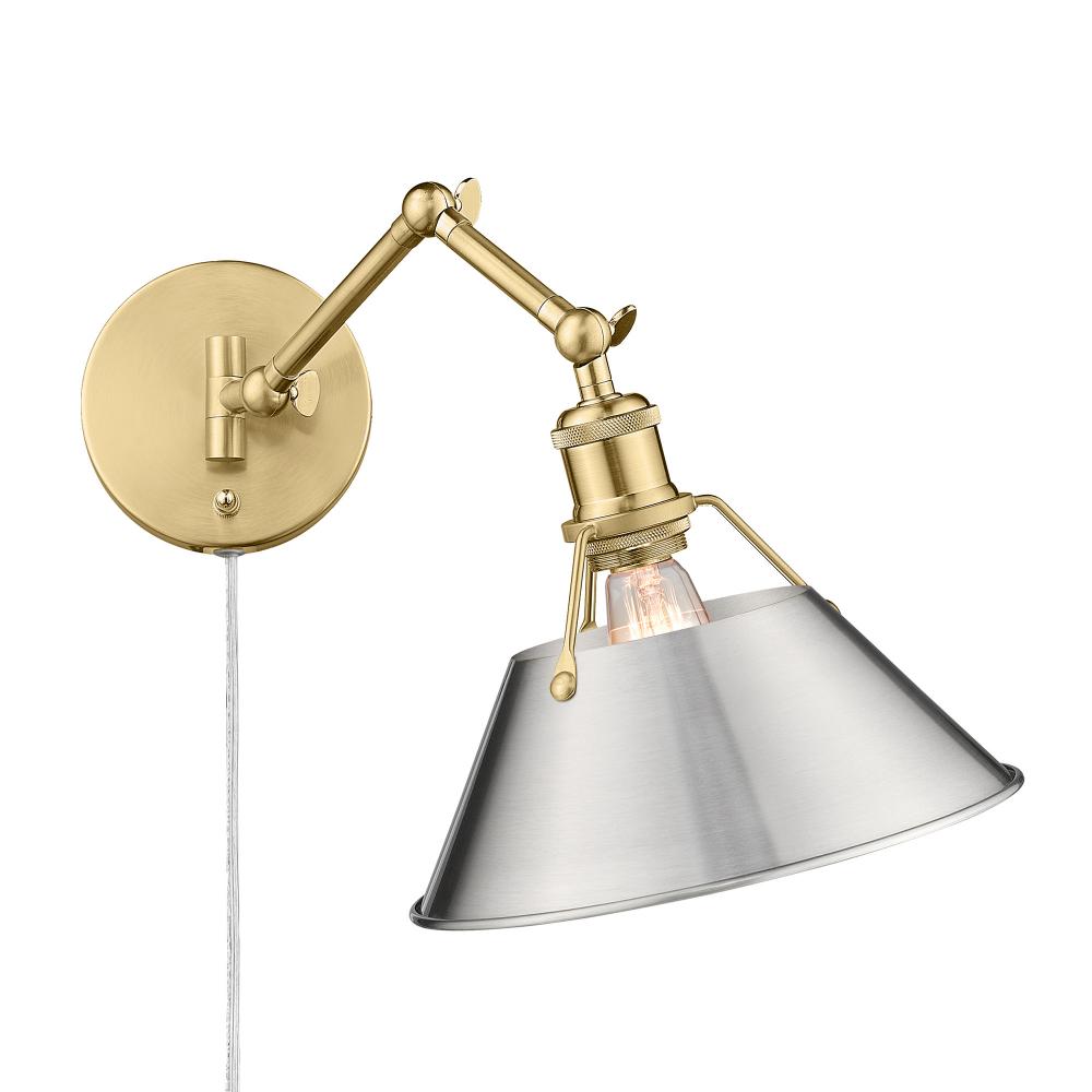 Orwell Articulating Wall Sconce in Brushed Champagne Bronze with Pewter