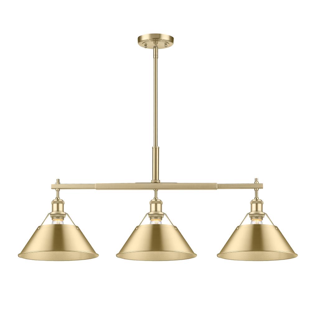 Orwell 3-Light Linear Pendant in Brushed Champagne Bronze