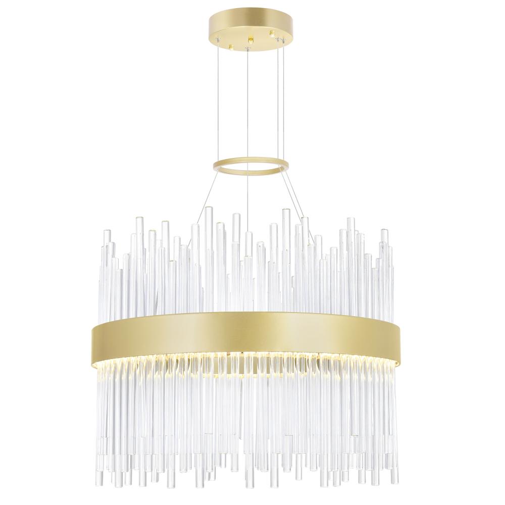 Genevieve LED Chandelier With Medallion Gold Finish