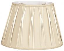 Royal Designs, Inc. DS-7-14BG/WH - Designer Lampshade with Folded Pleat