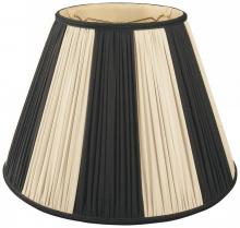 Royal Designs, Inc. DS-76-14BG/BLK - Honey Beige and Black Pleated Designer Lampshade