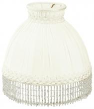 Royal Designs, Inc. DS-82-8WH - Beaded Ruffled Round Designer Lampshade