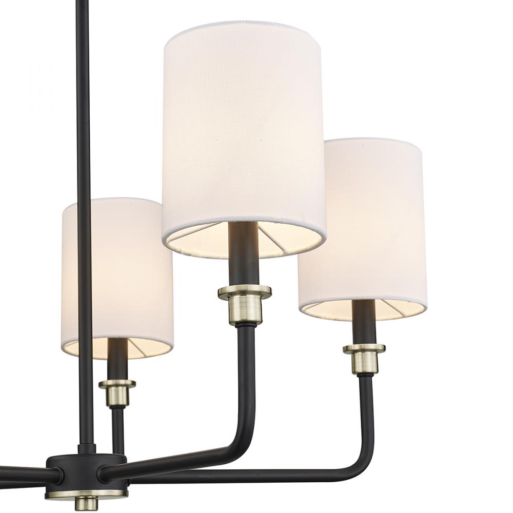 Chelsea 5-Light Chandelier Ceiling Light Matte Black Modern Gold