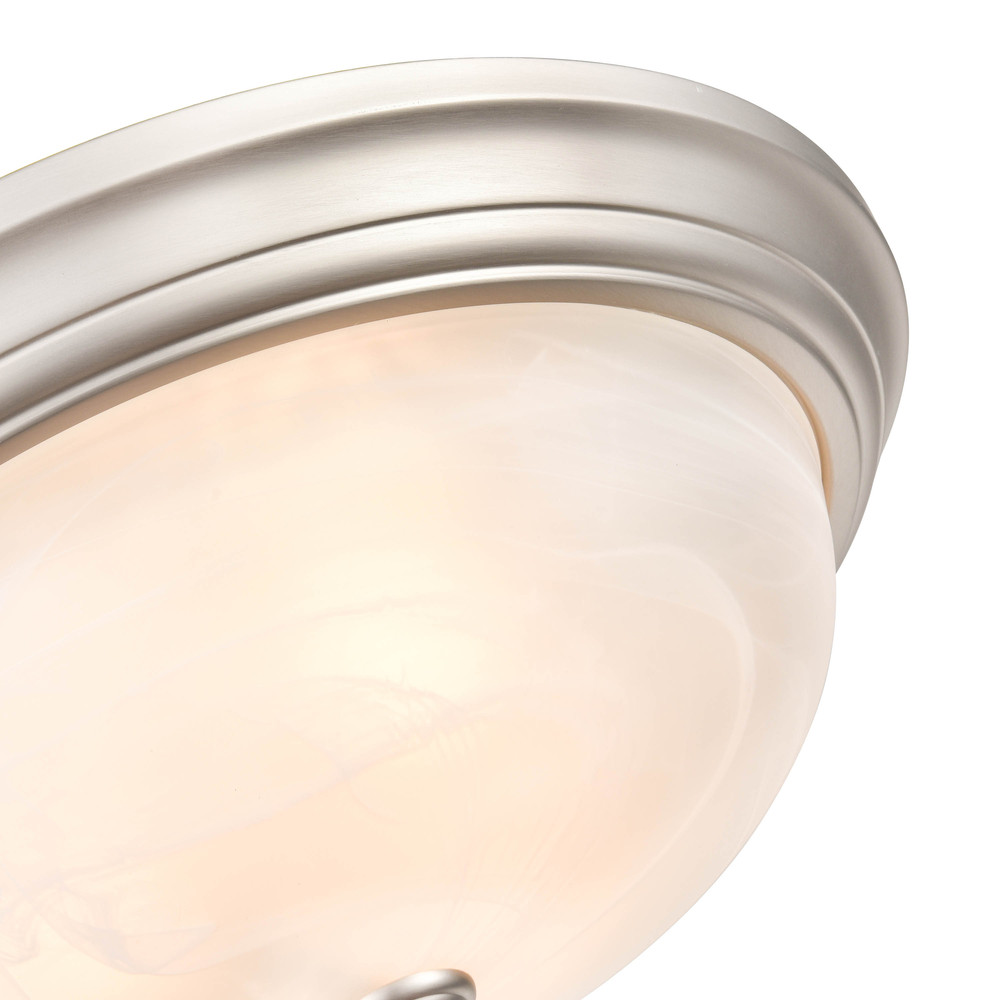 3-Light Flushmount Ceiling Light Satin Nickel