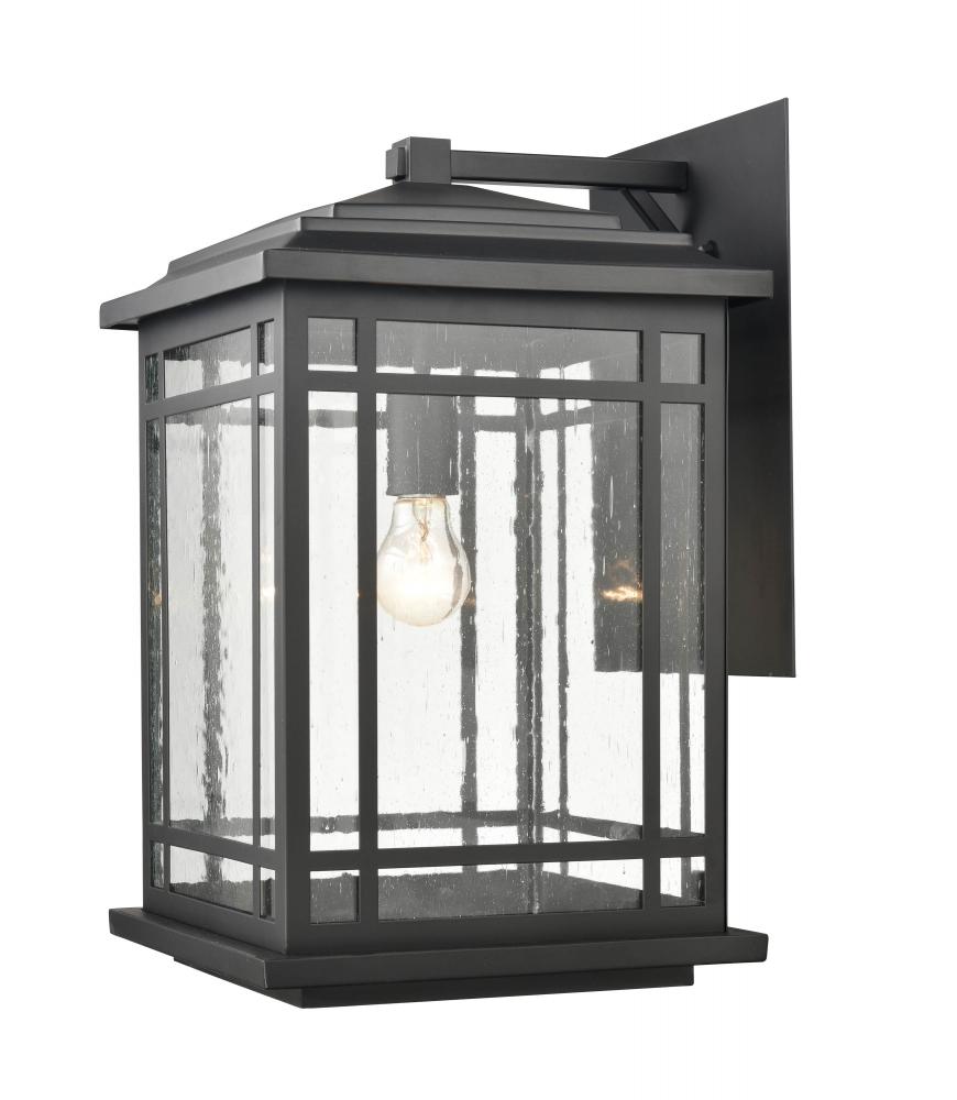 Armington 1-Light Outdoor Wall Sconce Powder Coated Black