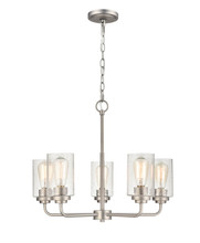 Millennium 9605-SN - Moven 5-Light Chandelier Ceiling Light Satin Nickel