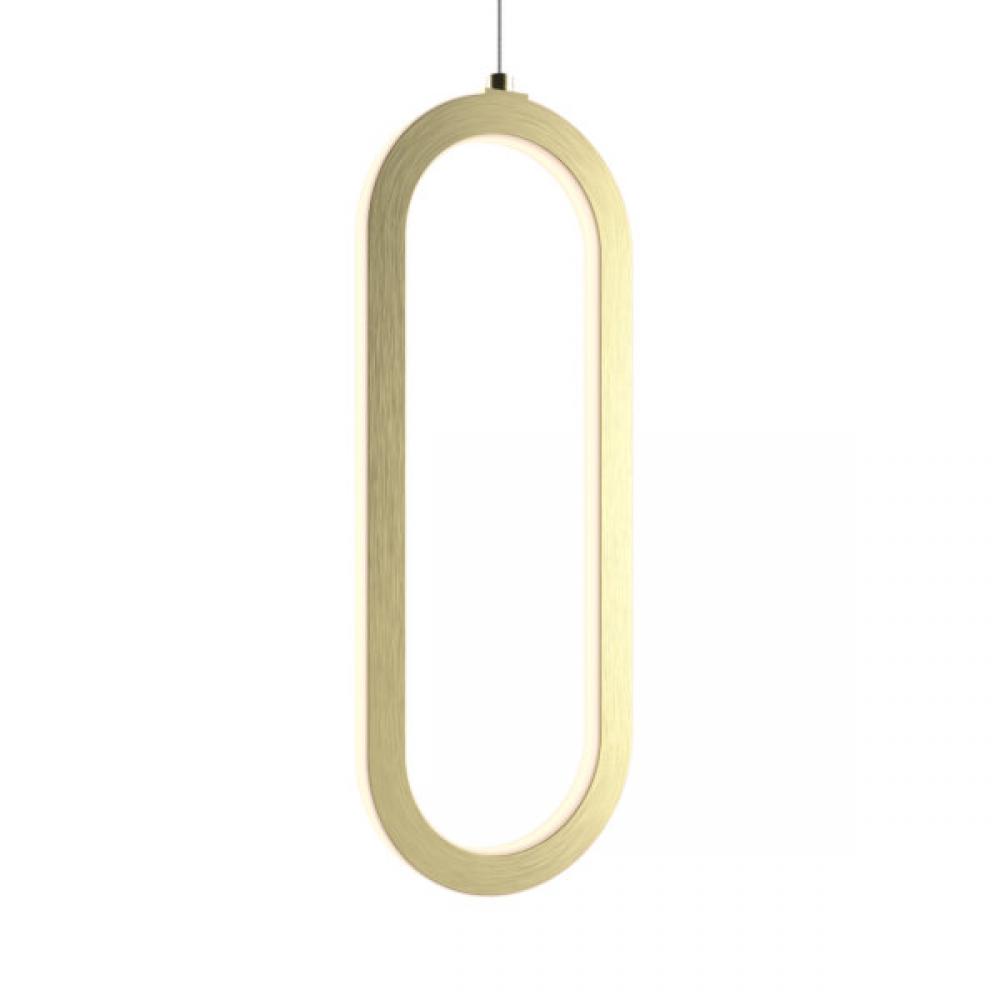 Single Vertical Oblong Pendant 16''