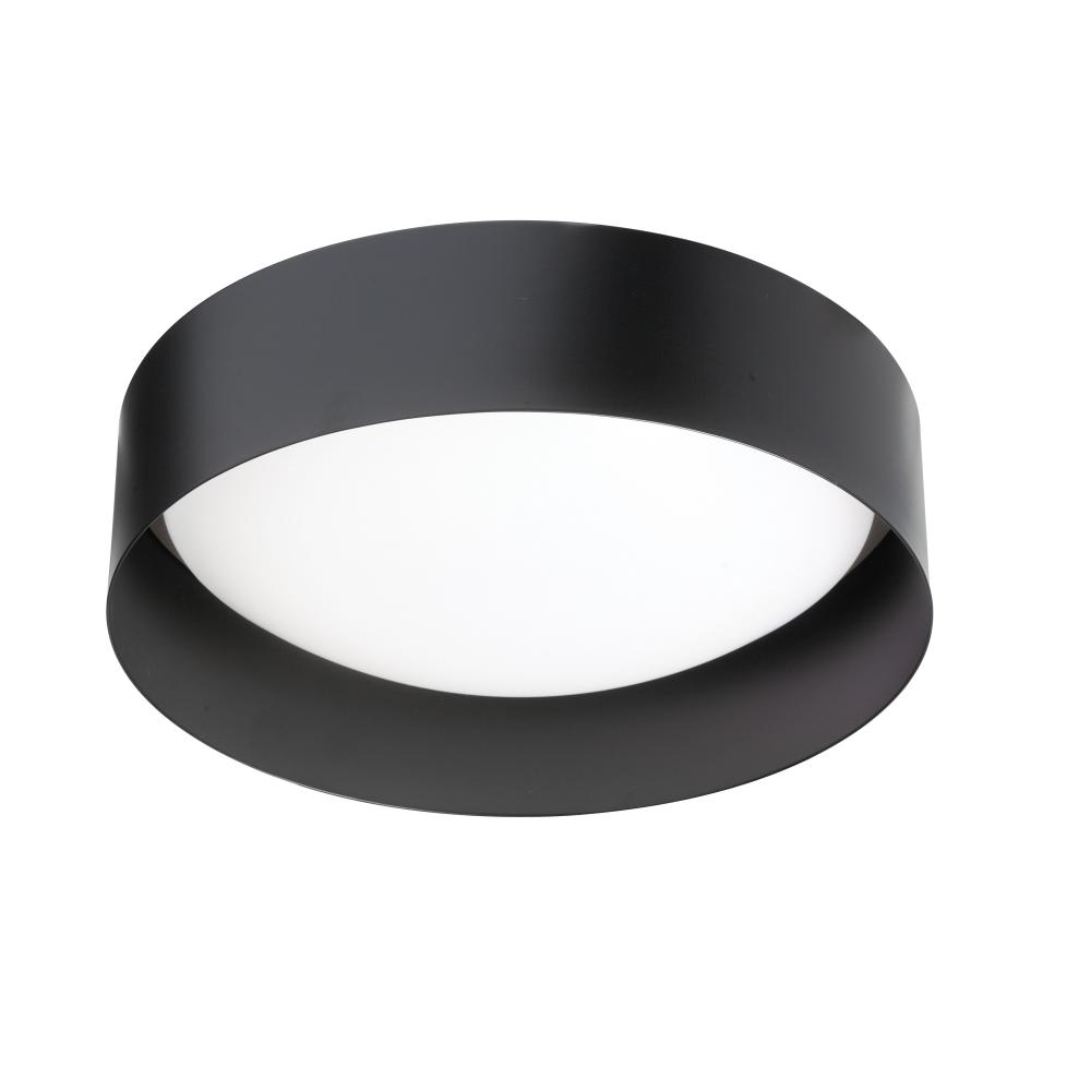 14W Flush Mount Matte Black Metal Shade