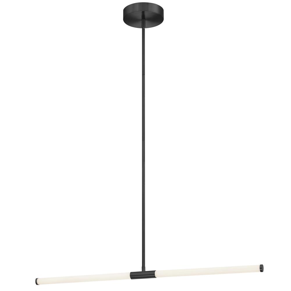 20W Horizontal Pendant Matte Black with White Acrylic Diffusers