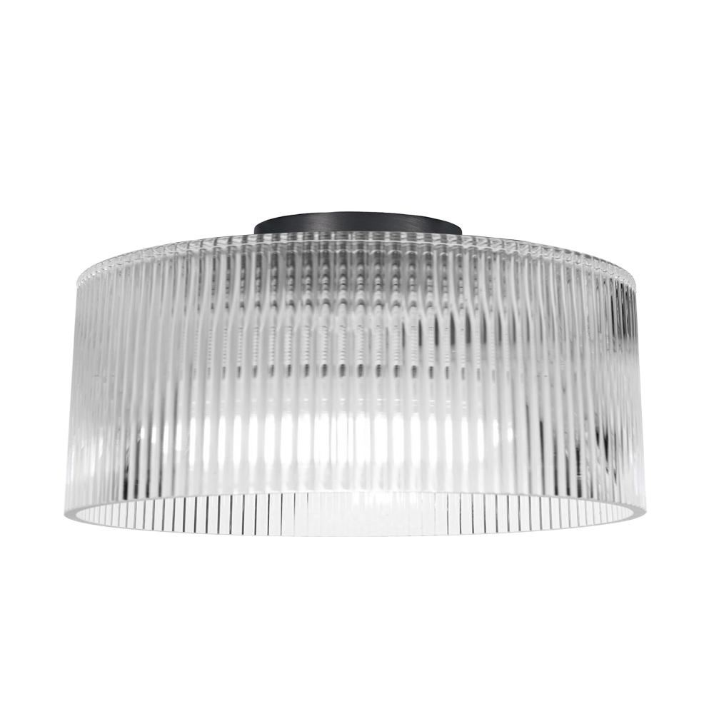 1LT Flush Mount, MB w/ FL Glass