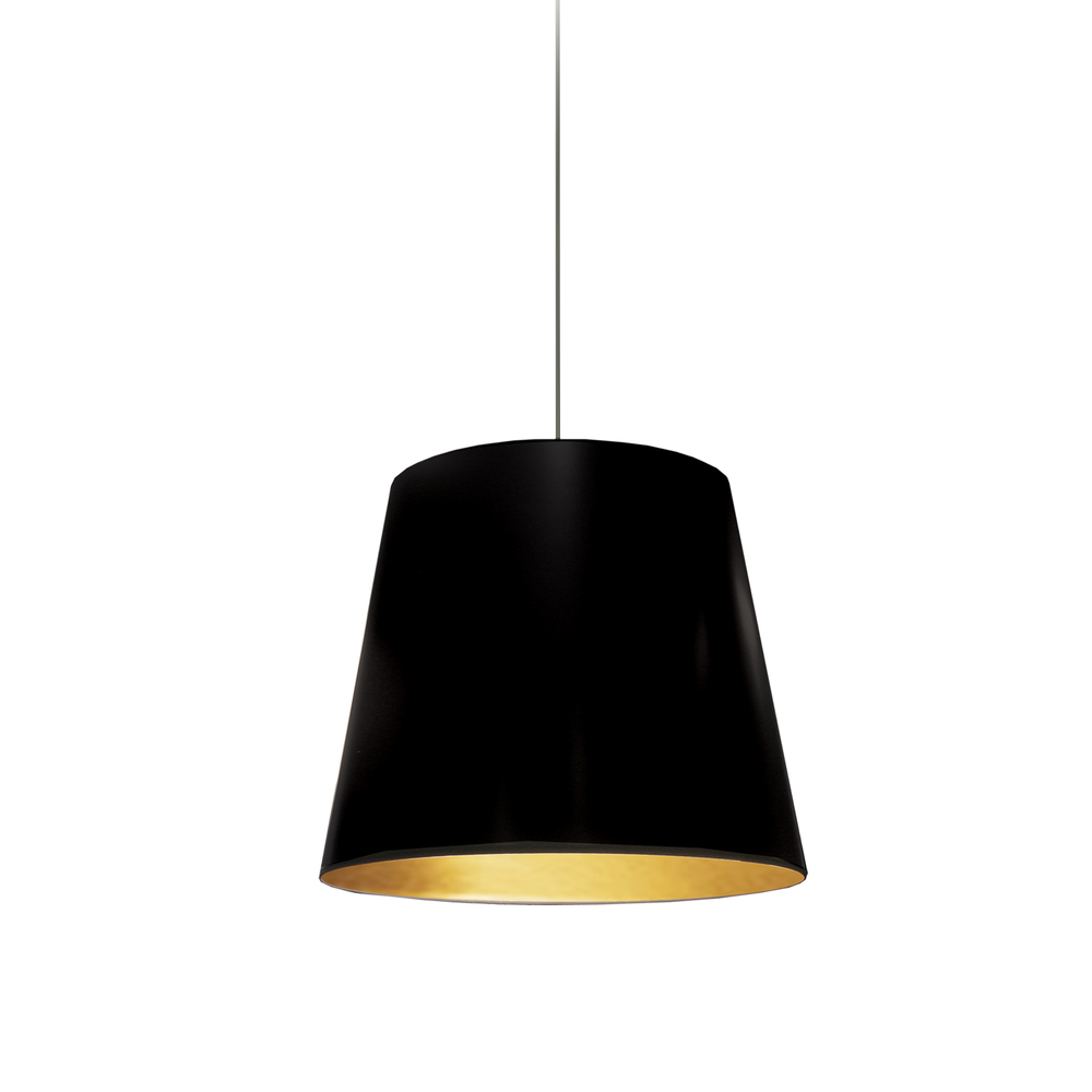 1LT Oversized Drum Pendant, Small - Blk/Gld