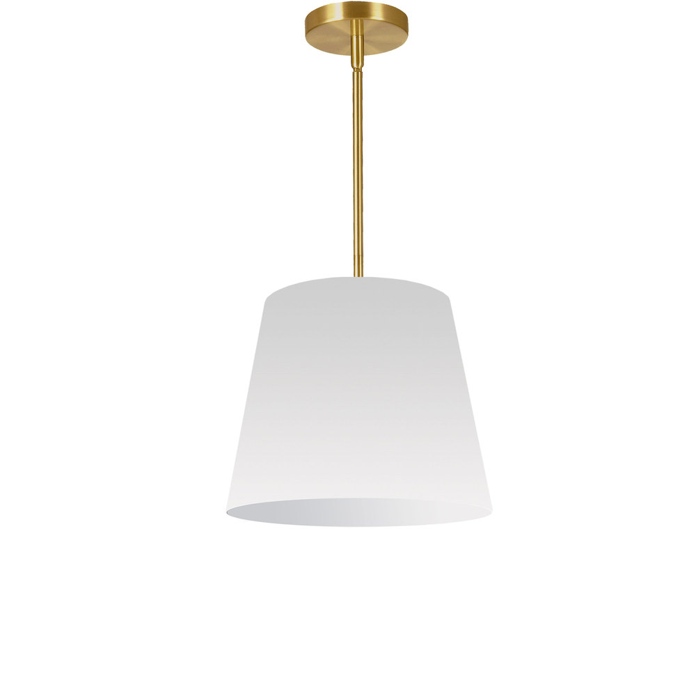 1 Light Oversized Drum Pendant Small White Shade