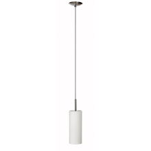 Dainolite 83202-SC-WH - 1 Light Pendant, Satin Chrome, White Frosted Glass