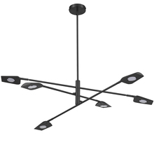 Dainolite CAR-4030LEDC-MB - 6 Light 6.5W Chandelier, Matte Black