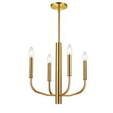 Dainolite ELN-164C-AGB - 4 Light Incandescent Chandelier, Aged Brass