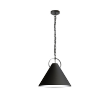 Dainolite PCN-161P-MB-797 - 1 Light Incandescent Pendant, Matte Black with Black Shade