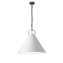 Dainolite PCN-241P-MB-790 - 1 Light Incandescent Pendant, Matte Black with White Shade