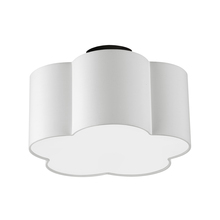 Dainolite PLX-152FH-MB-WH - 3 Light Incandescent Flush Mount, Matte Black w/ White Shade