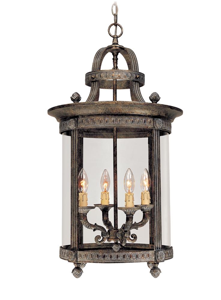 Chatham Collection 4-Light French Bronze Hanging Interior Lantern