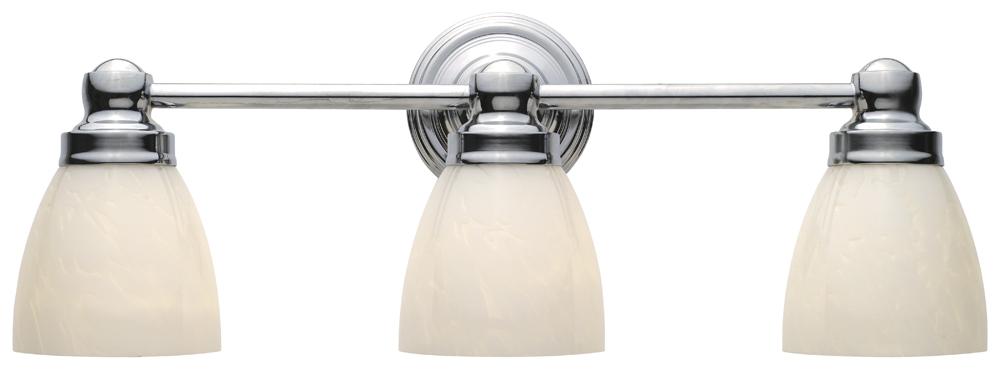 3-Light Chrome Bath Bar Light