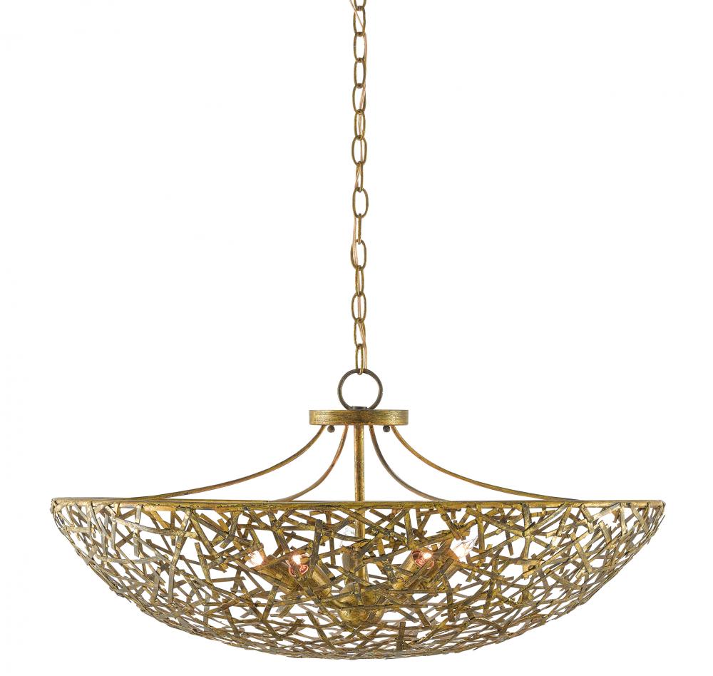 Confetti Bowl Gold Chandelier