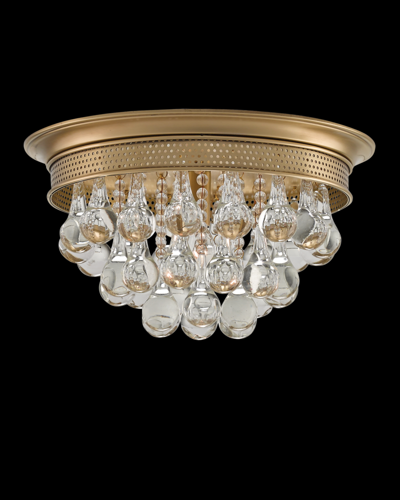 Worthing Brass Flush Mount