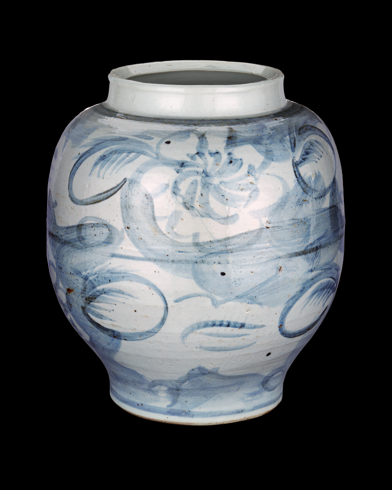 Ming-Style Countryside Large Preserve Pot